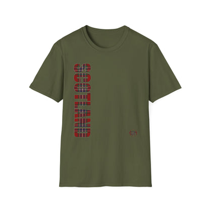 Tartan Scotland Lettering Softstyle Unisex T-Shirt, MacFarlane Tartan Tee