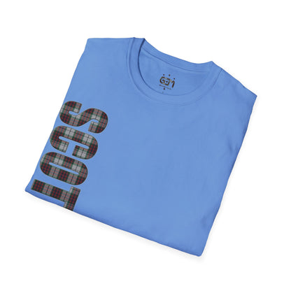 Scotland Lettering Fraser Tartan Softstyle T-Shirt, Unisex Tee, Various Colours