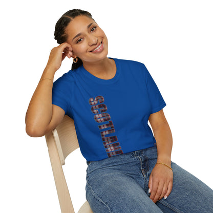 Tartan Scotland Lettrage Softstyle T-shirt unisexe, MacPherson Tartan Tee 