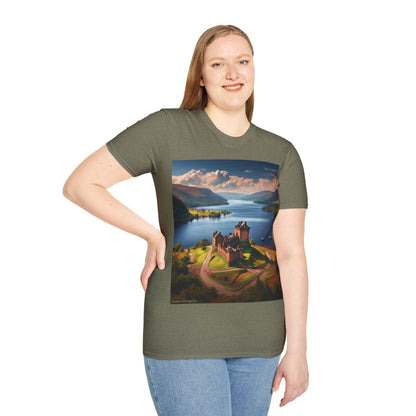 Urquhart Castle - Loch Ness Softstyle T-Shirt, Unisex Tee, Scottish Landmarks, Various Colours