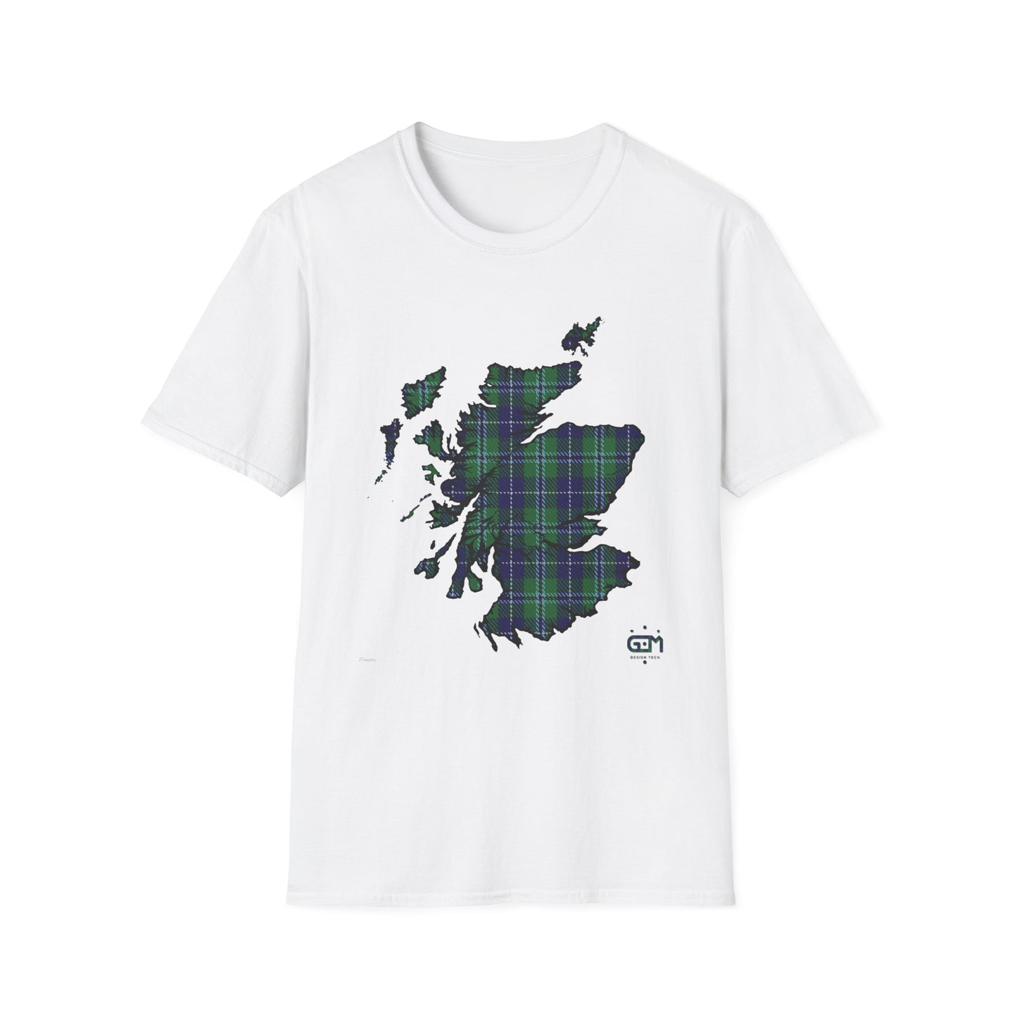 Tartan Scotland Map Softstyle Unisex T-Shirt - Douglas Tartan Tee