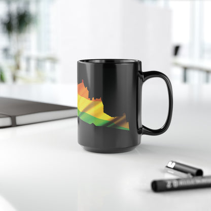 Edinburgh Castle Pride Flag Art Mug, Black