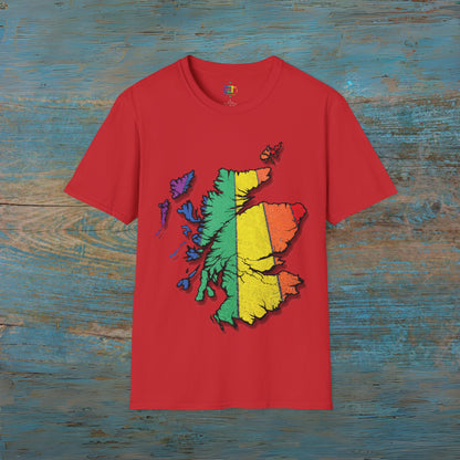 Pride Road Scotland Map Unisex T-Shirt, Various Colours