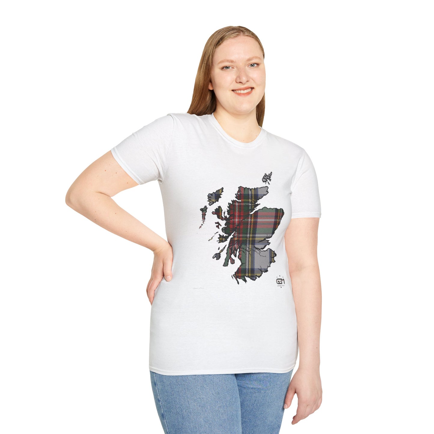 Tartan Ecosse Carte Softstyle T-Shirt Unisexe - Stewart Dress Tartan Tee 