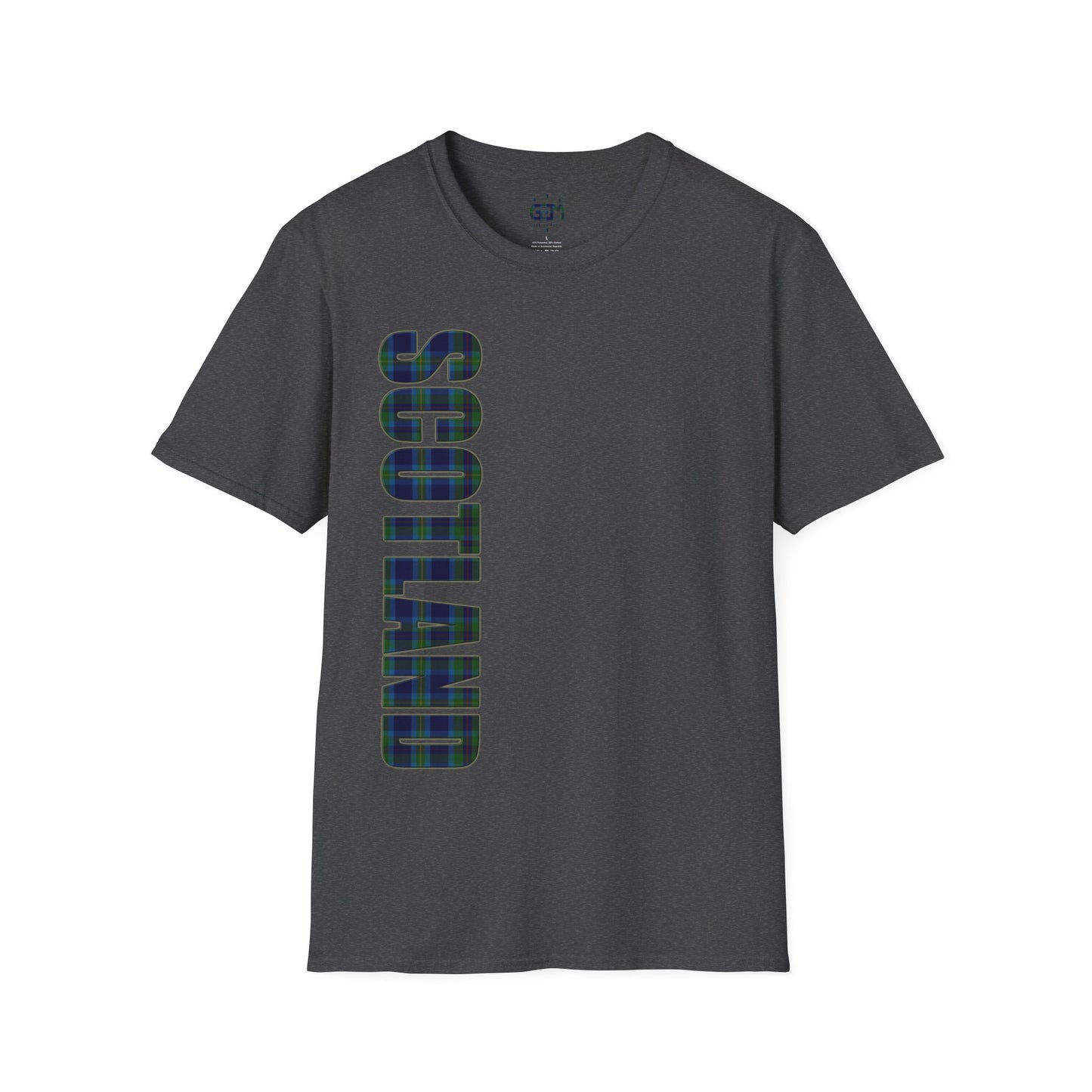 Scotland Lettering Tartan Softstyle Unisex T-Shirt, Miller Tartan Tee