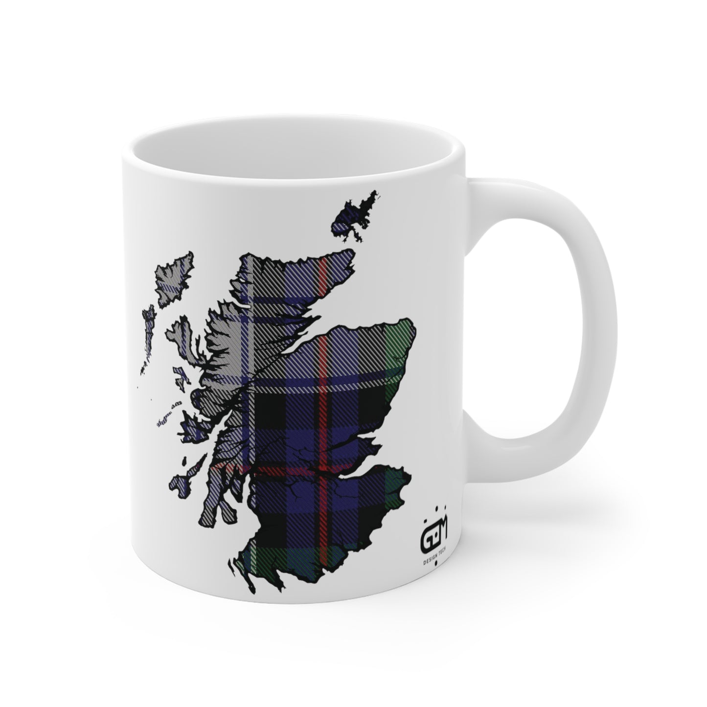 Scotland Map Mug 11oz, Argyle Dress Tartan