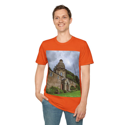 Dunmore Pineapple Photo Softstyle T-Shirt, Unisex Tee, Scotland Shirt, Scottish Landmark, Nature, Scenery, Various Colours