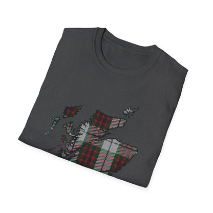 Tartan Scotland Map Softstyle T-Shirt unisexe - Fraser Dress Tartan Tee 