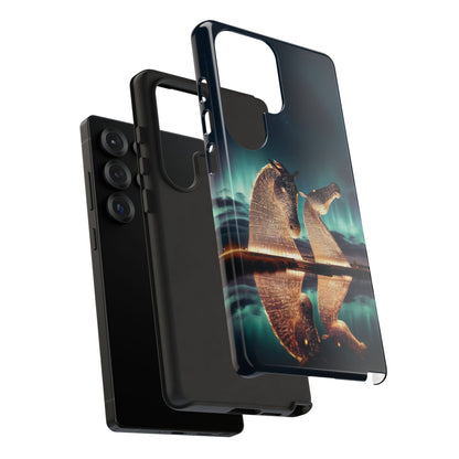 Kelpies Northern Lights Art Variant Phone Case, Scotland, Samsung