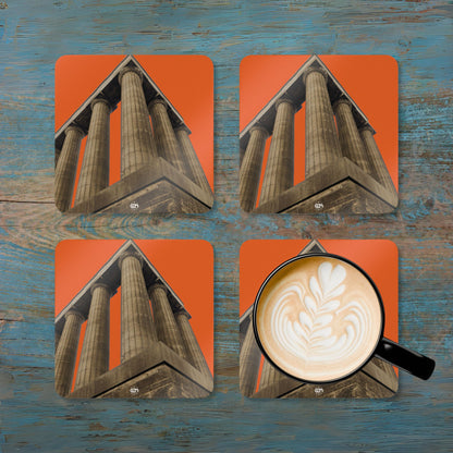 Scotland Up Close Cork Coaster Set - Photo Silhouettes
