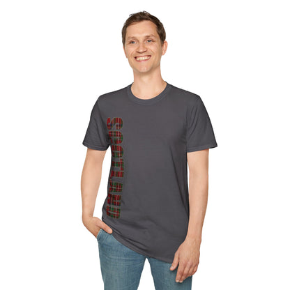 Scotland Lettering Stewart Royal Tartan Softstyle T-Shirt, Unisex Tee, Various Colours