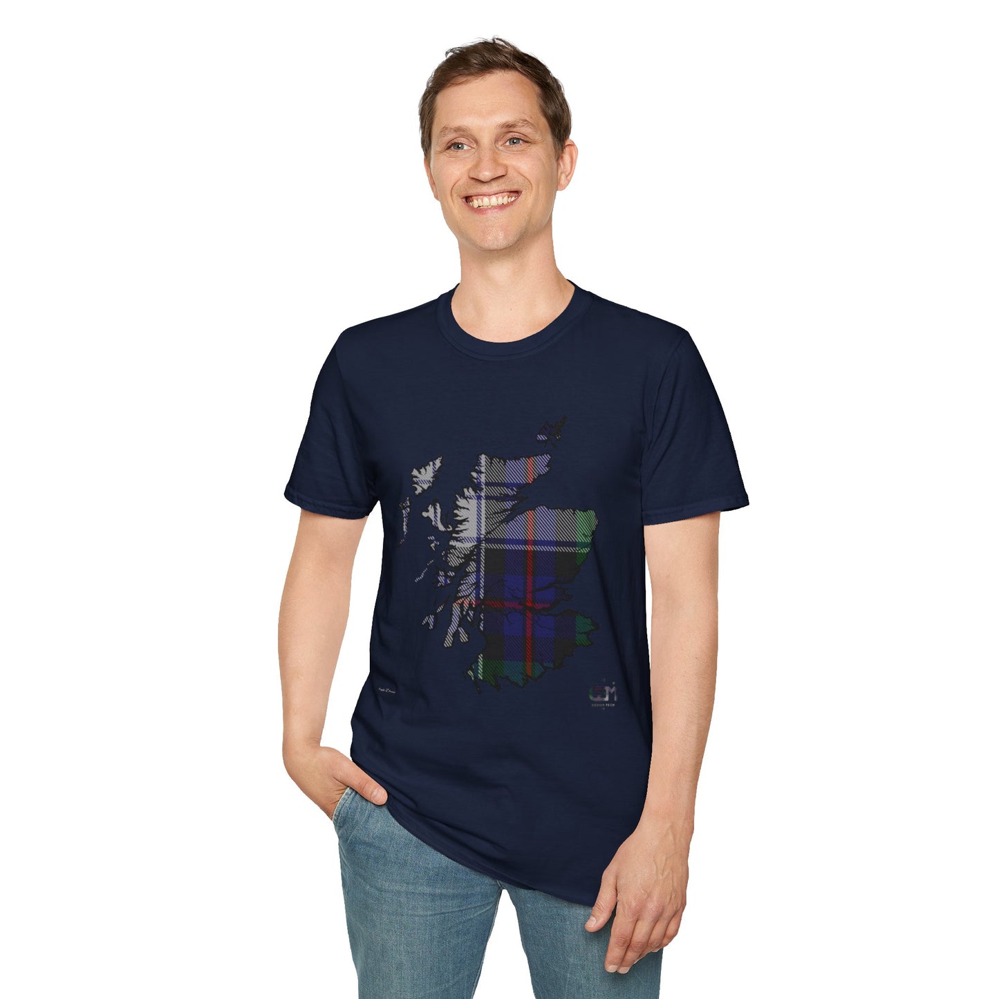 Tartan Ecosse Carte Softstyle T-Shirt Unisexe - Argyle Dress Tartan Tee 