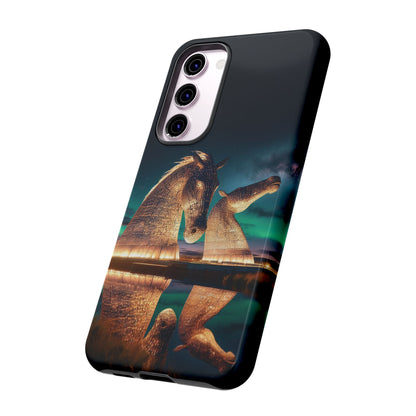 Kelpies Northern Lights Art Phone Case, Scotland, Samsung