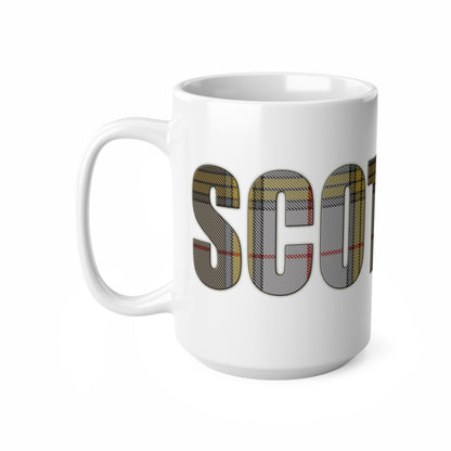 Scotland Tartan Mug - Buchanan, Coffee Cup, Tea Cup, Scotland, White