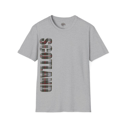 Scotland Lettering Stewart Dress Tartan Softstyle T-Shirt, Unisex Tee, Various Colours