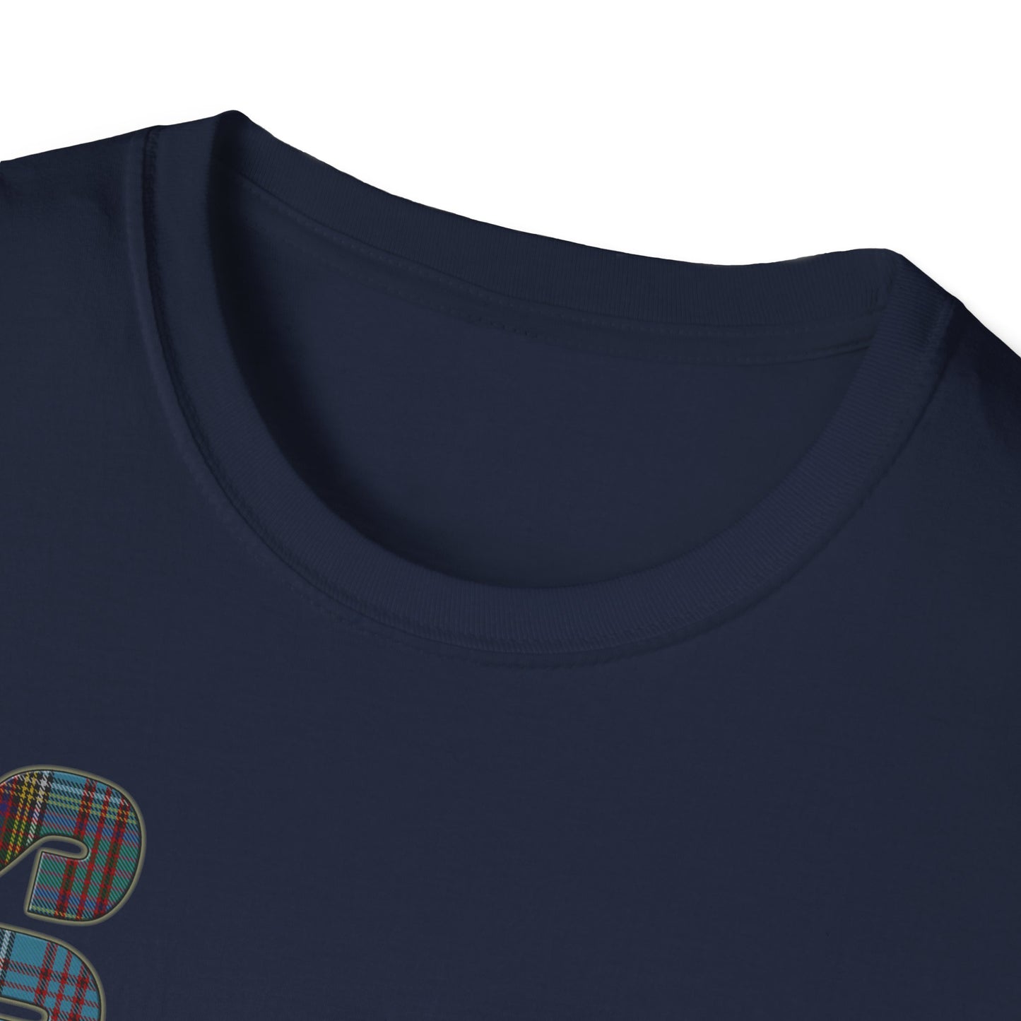 Tartan Scotland Lettering Softstyle Unisex T-Shirt, Anderson Tartan Tee