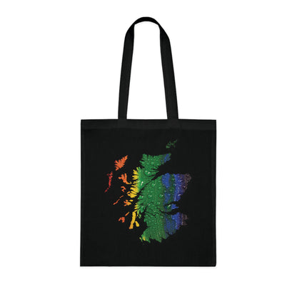 Scotland Pride Rain Map Cotton Tote Bag