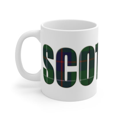 Scotland Lettering Tartan Mug 11oz, Duncan Tartan