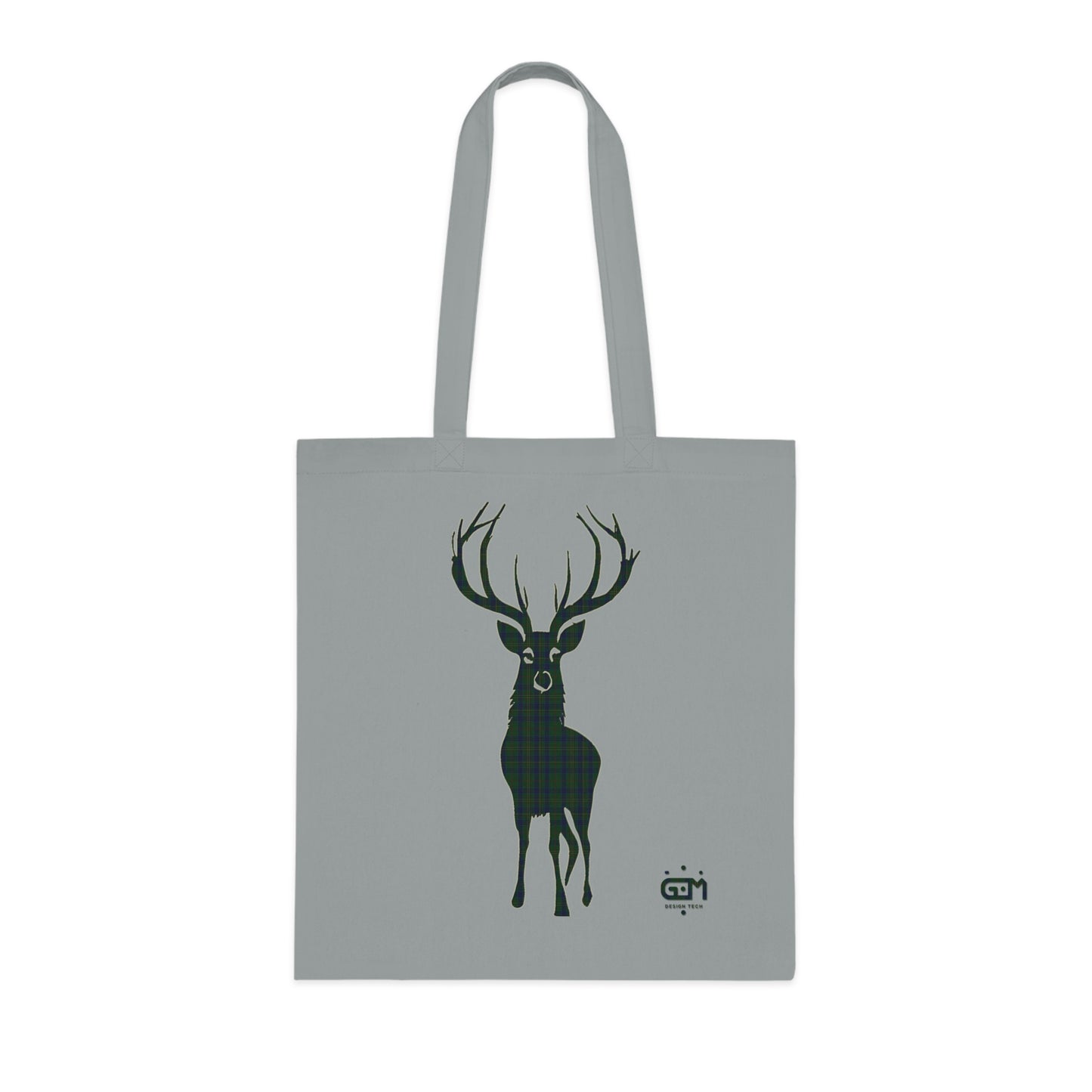 Reversible Scotland Tartan Stag Cotton Tote Bag - Kennedy Tartan