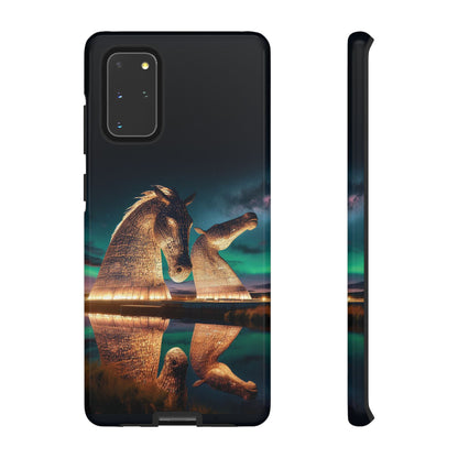 Kelpies Northern Lights Art Phone Case, Scotland, Samsung