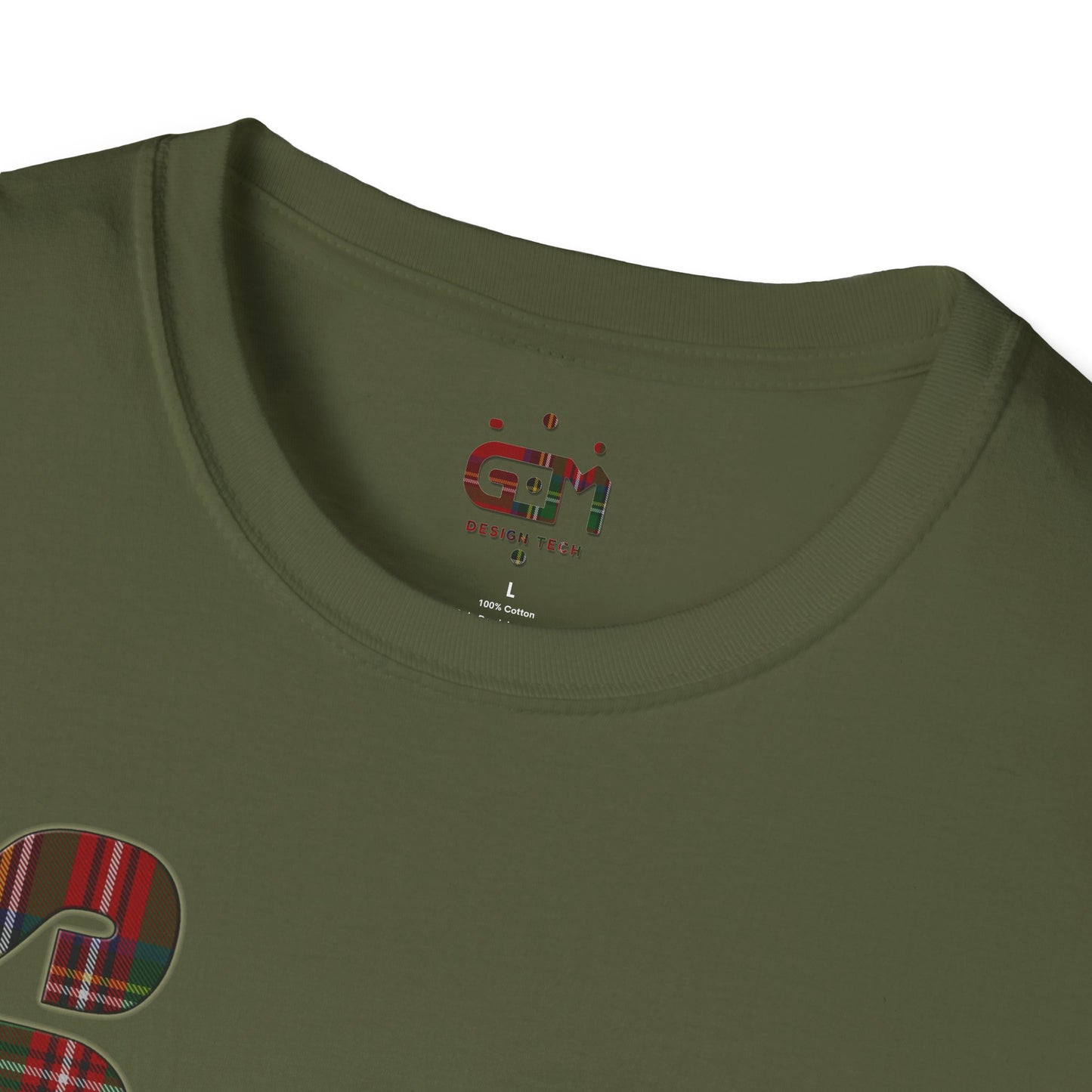 Scotland Lettering Tartan Softstyle Unisex T-Shirt, Stewart Royal Tartan Tee