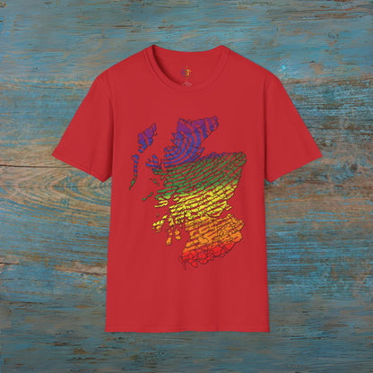 Scotland has PRiDE Fingerprint Clan Regions Map Unisex T-Shirt, Various Colours