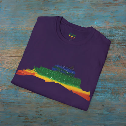 Edinburgh Castle Pride Rain Art Unisex T-Shirt