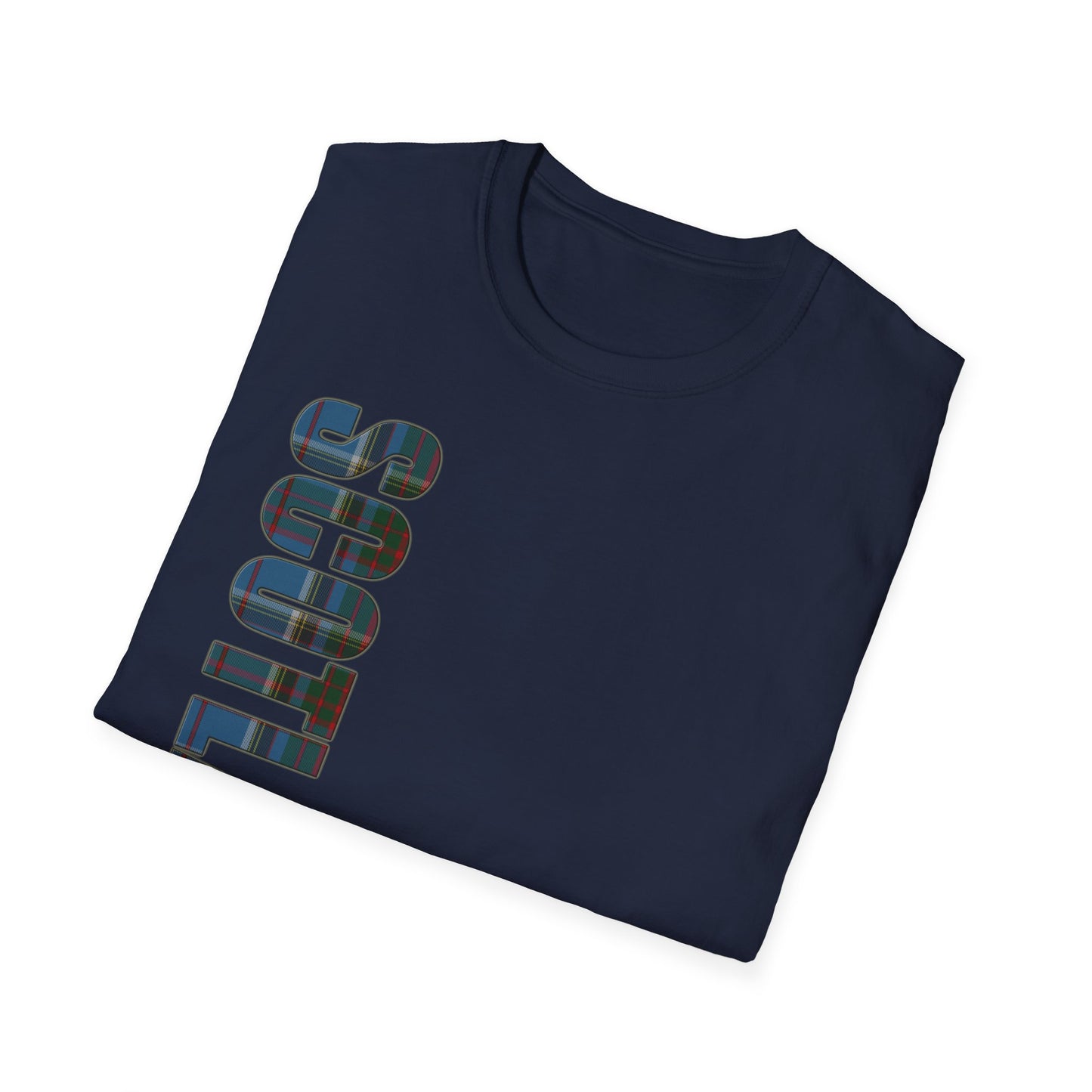 Tartan Scotland Lettering Softstyle Unisex T-Shirt, Anderson Old Tartan Tee