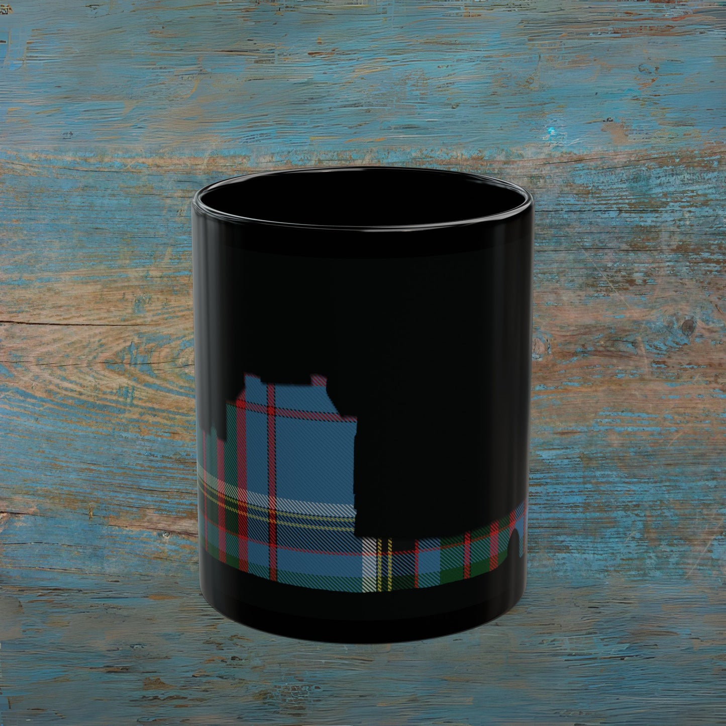 Tartan Eileen Donan Castle - Anderson Old Mug, Black