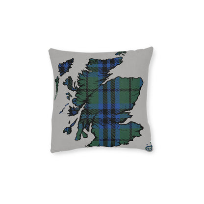 Reversible Square Cushion : Stag / Scotland Map - Keith Tartan, Various Sizes