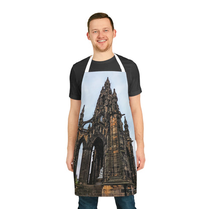 Scott Monument Photo Apron, Scottish Cooking Apparel, Chef Accessory