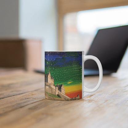 Edinburgh Castle Pride Rain Sky Photo Mug, White