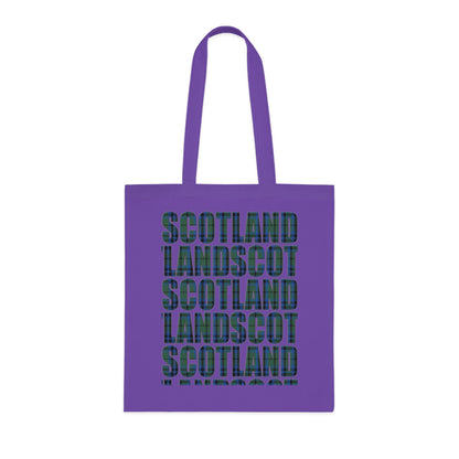 Reversible Scotland Tartan Map Cotton Tote Bag - Keith Tartan