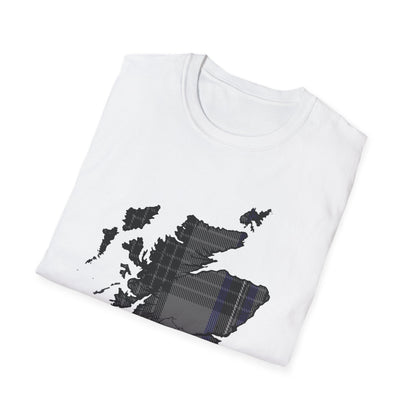 Tartan Scotland Map Softstyle Unisex T-Shirt - Hood Tartan Tee