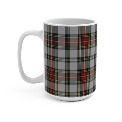Scottish Tartan Mug 15oz, Stewart Dress Tartan