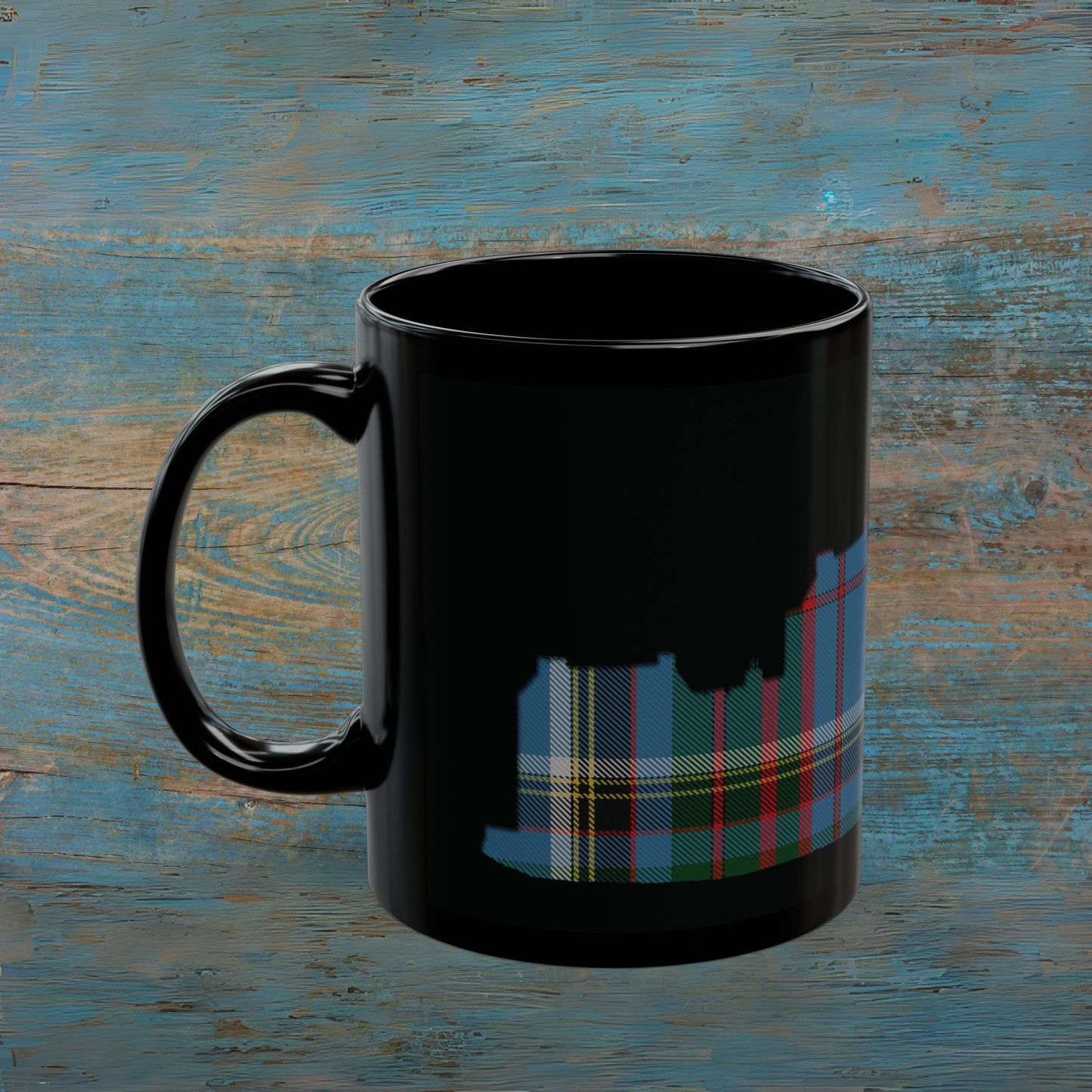 Tartan Eileen Donan Castle - Anderson Old Mug, Black