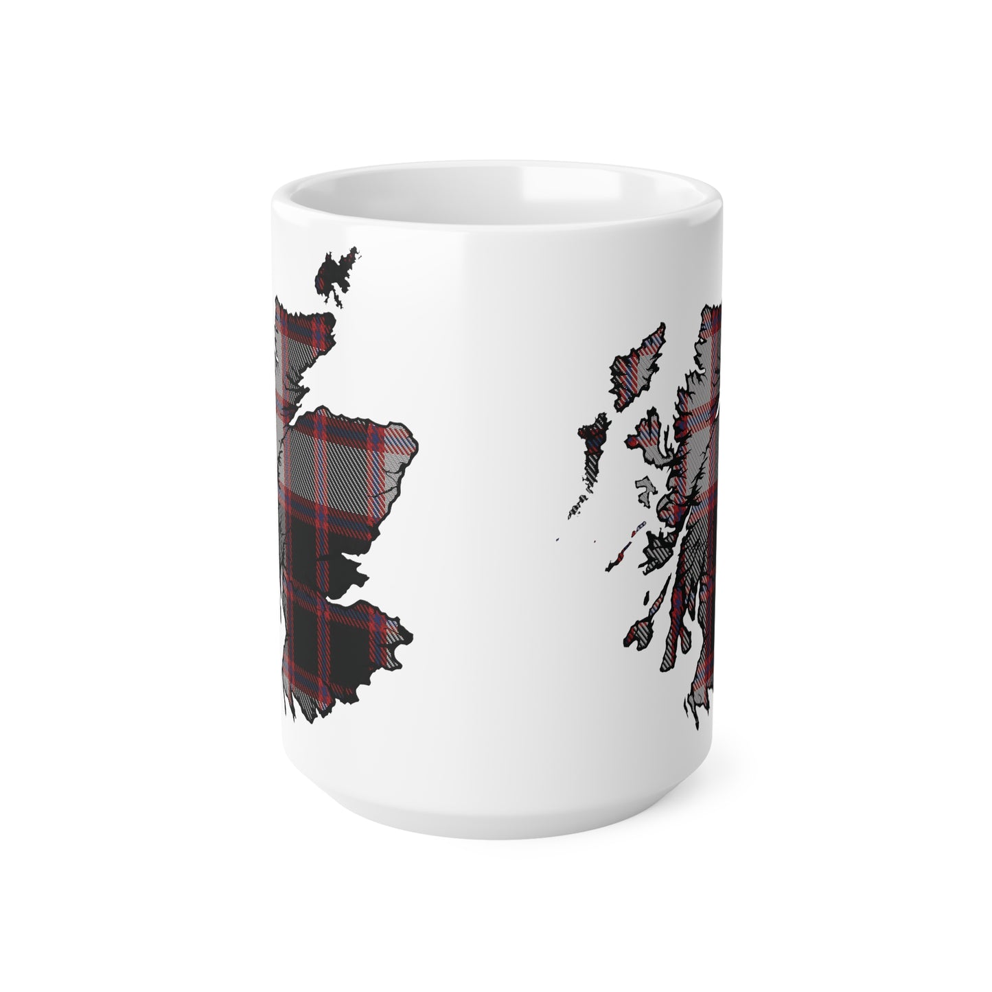 MacPherson Tartan Scotland Map Mug, Coffee Cup, Tea Cup, Scotland, White