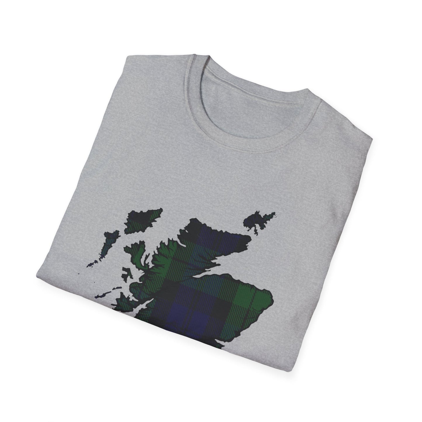 Tartan Ecosse Carte Softstyle T-Shirt Unisexe - Black Watch Tartan Tee 