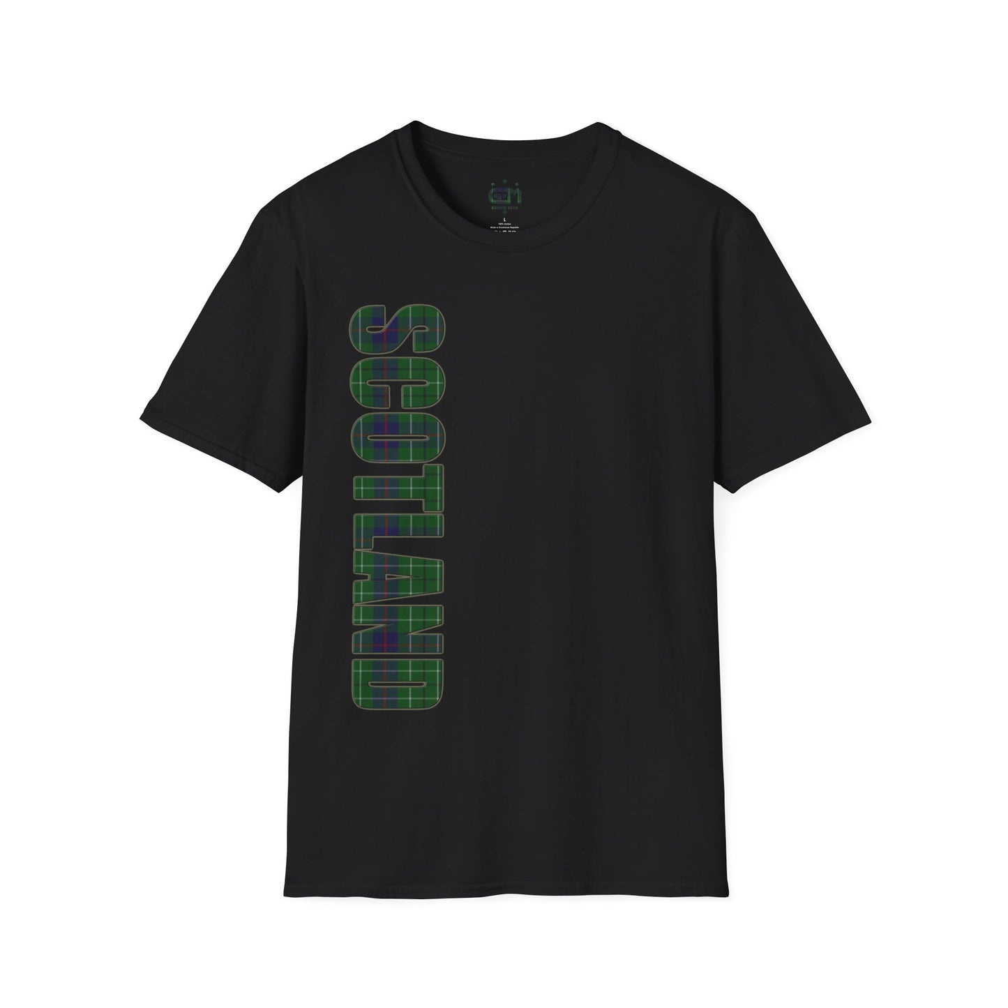 Scotland Lettering Tartan Softstyle Unisex T-Shirt, Duncan Tartan Tee