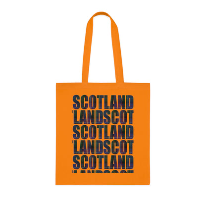 Reversible Scotland Tartan Map Cotton Tote Bag - Rankin Tartan