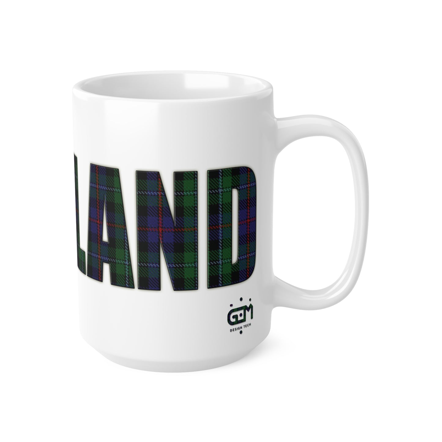 Scotland Tartan Mug - Argyle, Coffee Cup, Tea Cup, Scotland, White