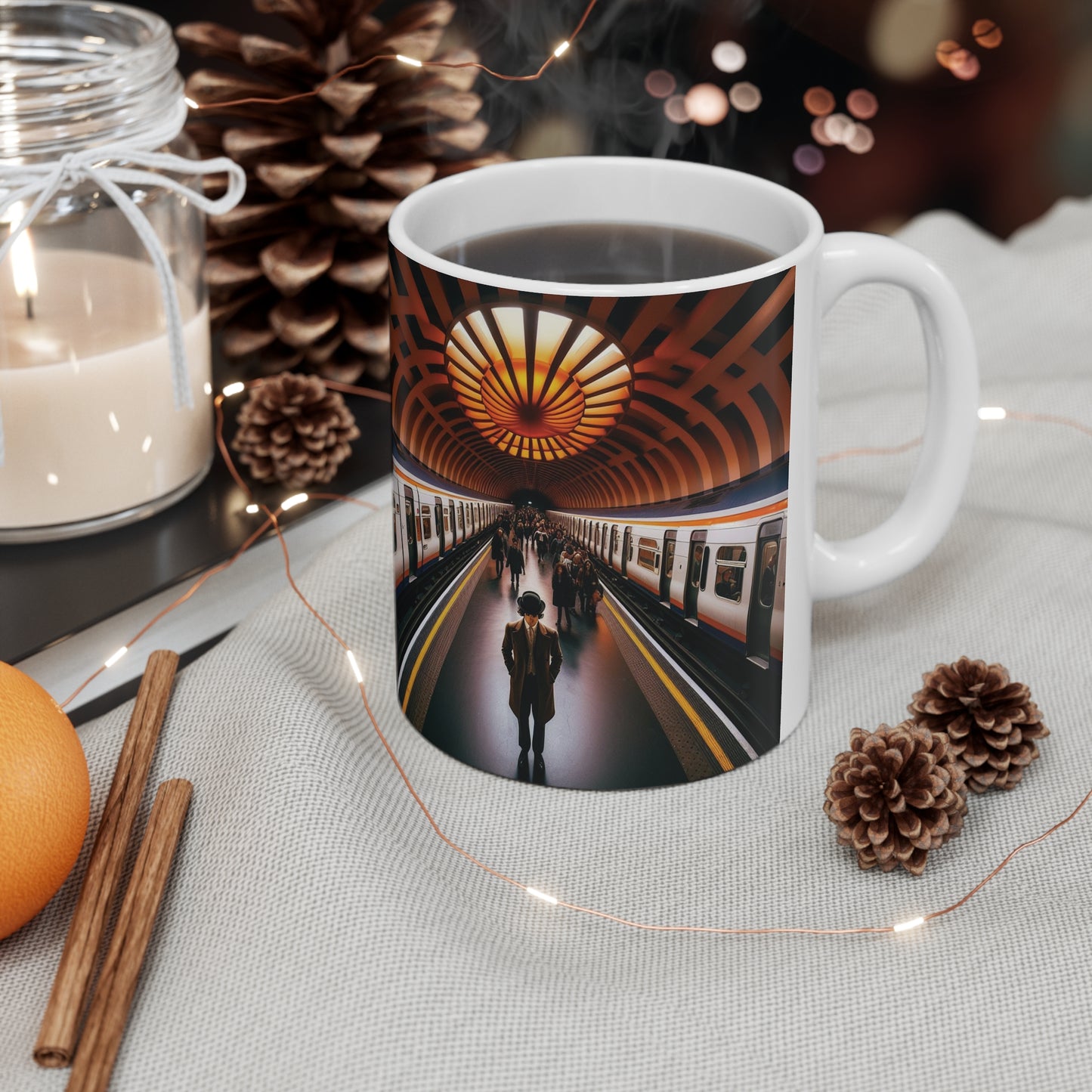 Glasgow's Clockwork Orange Subway, Coffee Cup, Tea Cup, Scotland, White