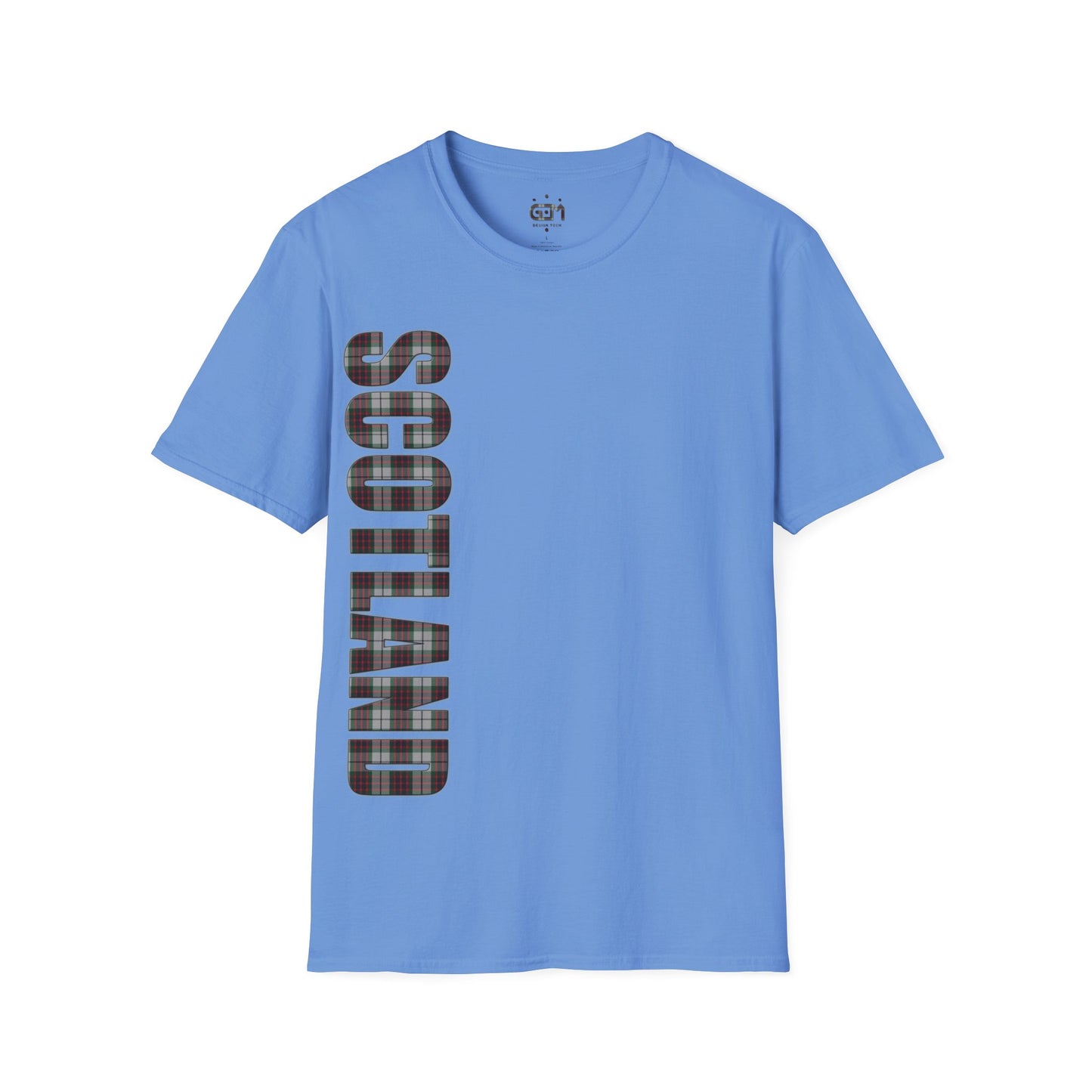 Scotland Lettering Fraser Tartan Softstyle T-Shirt, Unisex Tee, Various Colours