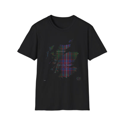 Tartan Ecosse Carte Softstyle T-Shirt Unisexe - Rankin Tartan Tee 