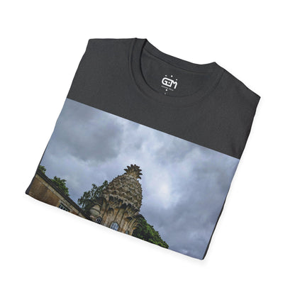 Dunmore Pineapple Photo Softstyle T-Shirt, Unisex Tee, Scotland Shirt, Scottish Landmark, Nature, Scenery, Various Colours