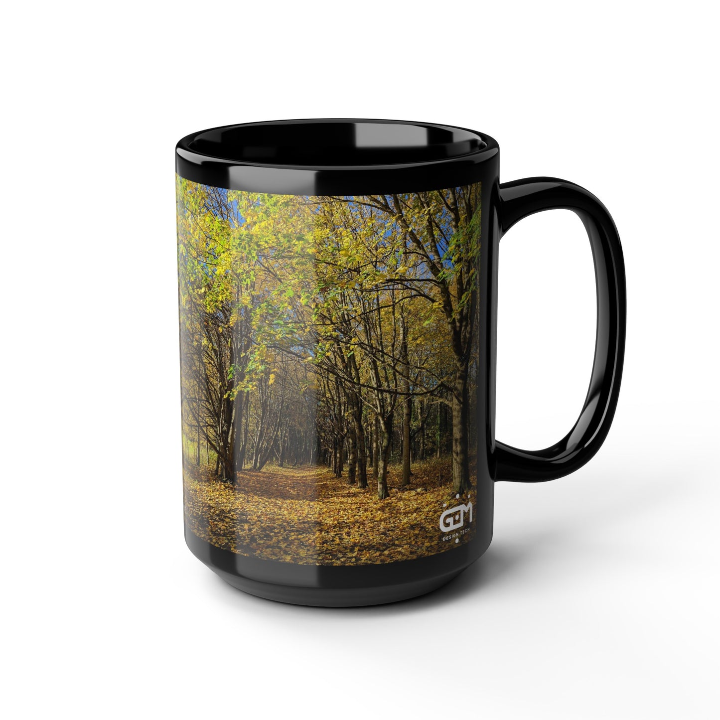 Autumn in Scotland Photo Mug, Coffee Cup, Tea Cup, Scottish Art, Scottish Parks, Scottish Nature, Strathclyde Country Park, Black