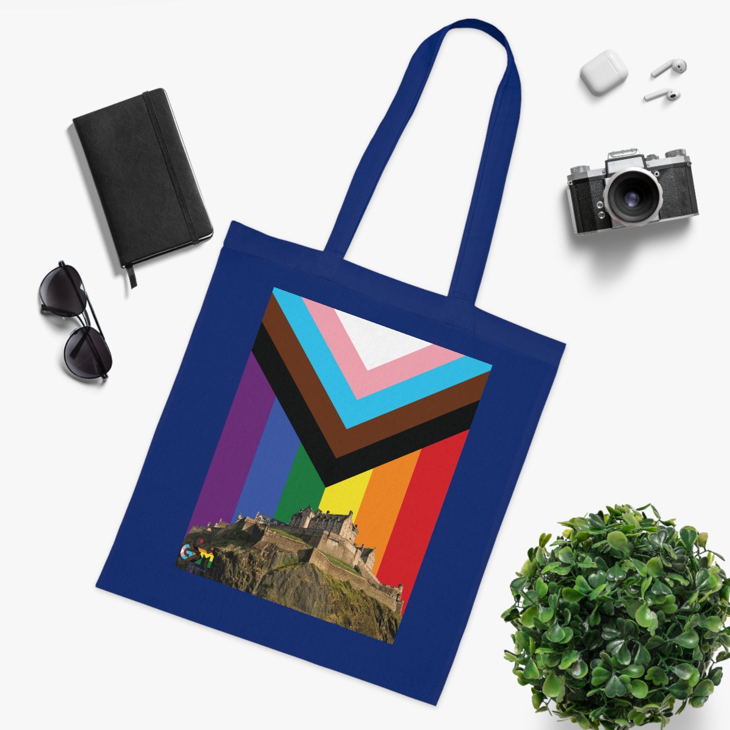 Edinburgh Castle Pride Progress Sky Cotton Tote Bag