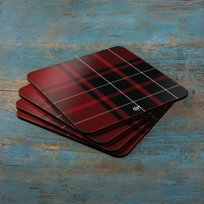 Scottish Tartan Cork Coaster Set (T-Z)