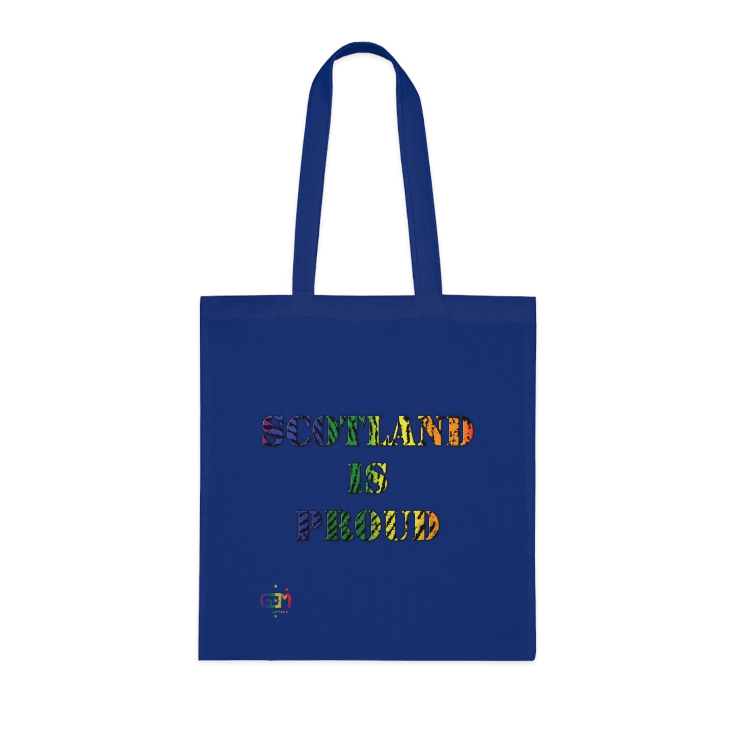 Scotland Pride Fingerprint Map Cotton Tote Bag