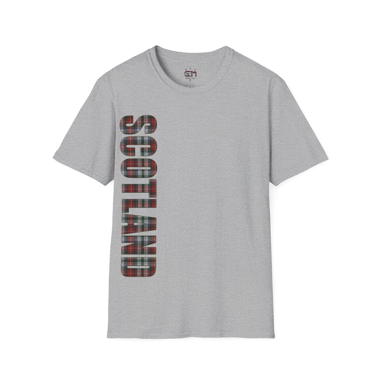 Scotland Lettering Stewart Tartan Softstyle T-Shirt, Unisex Tee, Various Colours